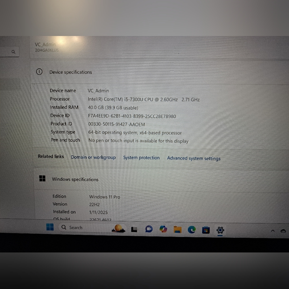 Refurbished Lenovo ThinkPad T470s i5-7300U,2TB NVMe SSD,40GB RAM,Wifi 6E,4G LTE - Picture 12 of 12